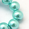 Baking Paint Pearlized Glass Pearl Round Bead Strands HY-Q330-8mm-65-3