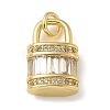 Rack Plating Brass Micro Pave Cubic Zirconia Pendants KK-K392-47G-1