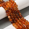Dyed & Heated Natural Agate Beads Strands G-P539-D01-07-2