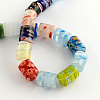 Column Handmade Millefiori Glass Beads Strands X-LK-R004-12-2
