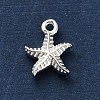 925 Sterling Silver Starfish Charms STER-U009-09S-02-2
