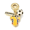 Football Theme Brass & Enamel European Dangle Charms KK-CBA8E93-01A-1