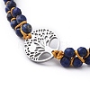 Adjustable Nylon Thread Braided Beads Bracelets BJEW-JB04690-02-3