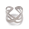 304 Stainless Steel Cuff Rings RJEW-G285-37P-2