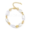 Rack Plating Brass Beaded Bracelets BJEW-P341-08A-G-1