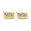 304 Stainless Steel Enamel Pendants STAS-N124-20G-1