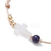 Acrylic & Glass Beaded Bracelets BJEW-JB12757-3