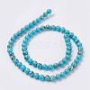 Sea Shell and Synthetic Turquoise Assembled Beads Strands G-G758-04-8mm-2