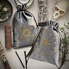 Rectangle Gold Stamping Velvet Tarot Storage Drawstring Bags for Divination ABAG-WH20001-25B-6