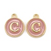 Golden Plated Alloy Enamel Charms ENAM-S118-07C-1