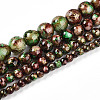 Baking Paint Glass Beads Strands DGLA-N003-8mm-B07-2