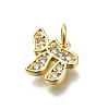 Brass Micro Pave Cubic Zirconia Pendants KK-K400-36G-2