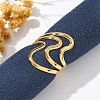 304 Stainless Steel Wave Multilayer Open Cuff Rings for Women RJEW-Z077-01G-03-1