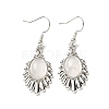 Natural Quartz Crystal Teardrop Dangle Earrings EJEW-K246-01P-03-3