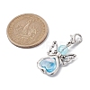 7Pcs 7 Colors Angel Acrylic Pendant Decorations HJEW-JM01736-02-3