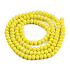 Opaque Solid Color Glass Beads Strands EGLA-A034-P10mm-D26-3