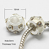 Silver Alloy Enamel European Beads X-MPDL-R010-M-2