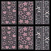 6 Sheets 3 Styles Acrylic Rhinestone Face Body Stickers AJEW-SP0002-68B-1