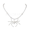Halloween Spider Pendant Necklaces NJEW-TA00147-01-1