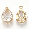 Transparent Glass Pendants GLAA-R212-11D-2