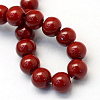 Baking Paint Pearlized Glass Pearl Round Bead Strands HY-Q003-6mm-35-4