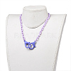 Personalized ABS Plastic Cable Chain Necklaces LS-NJEW-JN02849-04-4