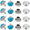 100Pcs Brass with Synthetic Turquoise Rivets KK-CL0001-01A-7
