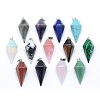 Natural & Synthetic Mixed Stone Pointed Pendants KK-E757-F-P-1