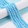 Electroplate Opaque Solid Color Glass Beads Strands X1-EGLA-A034-P4mm-L11-4