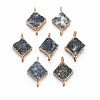 Natural Druzy Agate Links Connectors G-S359-081-1