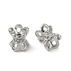 SHEGRACE Brass Clear Cubic Zirconia Beads XGRQ4G680-684P-2