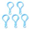 Opaque Solid Color Bulb Shaped Plastic Push Gate Snap Keychain Clasp Findings KY-R006-06-1