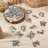 26Pcs 26 Styles Alloy Letter Pendants with Resin Imitation Synthetic Turquoise FIND-TA0003-70-14