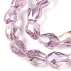 Transparent Electroplate Glass Beads Strands EGLA-N013-T4mm-B02-3