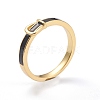 Brass Enamel Finger Rings RJEW-J074-04G-B-2