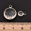 Brass Glass Pendants GLAA-T027-07-4