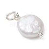 Natural Baroque Keshi Pearl Pendants PALLOY-JF05195-3