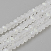 Electroplate Glass Beads Strands X-EGLA-S141-6mm-01E-1