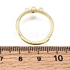 Brass Micro Pave Clear Cubic Zirconia Finger Rings for Women CU-CBAE7DF-12G-02-5