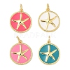 Rack Plating Brass Enamel Pendants KK-B092-19G-1