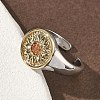 Brass Micro Pave Clear Cubic Zirconia Cuff Rings RJEW-G364-01GP-02-3
