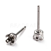 304 Stainless Steel Stud Earring Settings STAS-B004-06P-2