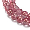 Frosted Transparent Glass Bead Strands X1-GLAA-P065-8mm-09-4