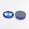 Faceted Glass Oval Cabochons X-GGLA-F008C-M-2