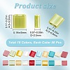 500Pcs 10 Colors 2-Hole Glass Seed Beads SEED-CN0001-03-2
