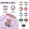 9Pcs 9 Colors Sparkling Acrylic Rhinestone Round Beads OACR-TA0003-92A-4