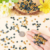 50G 2 Colors 2-Hole Baking Paint Glass Seed Beads SEED-TA0001-70-6