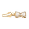 Brass Micro Pave Clear Cubic Zirconia Box Clasps KK-U051-01G-07-3