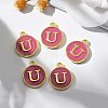 Golden Plated Alloy Enamel Charms X-ENAM-S118-08U-5
