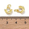 Brass Pave Clear Cubic Zirconia Charms CU-CBA6E4E-19G-E-3